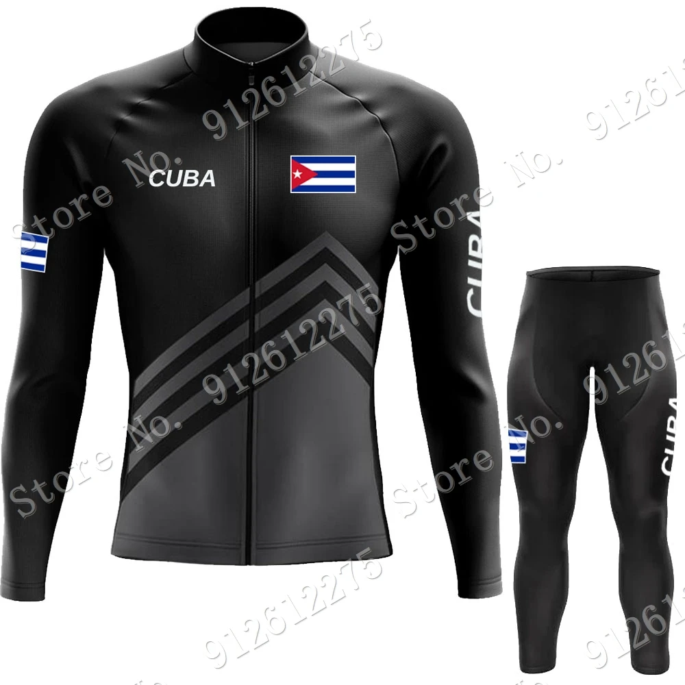 Cuba Cycling Jersey Set Cyclin - Mountain Biking Long Sleeve Shirt 评论和价格
