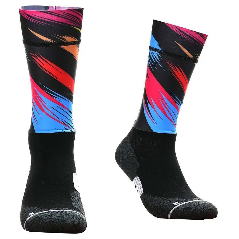 Vibrant Geometric Cycling Sock - Mountain Biking Socks 评论和价格