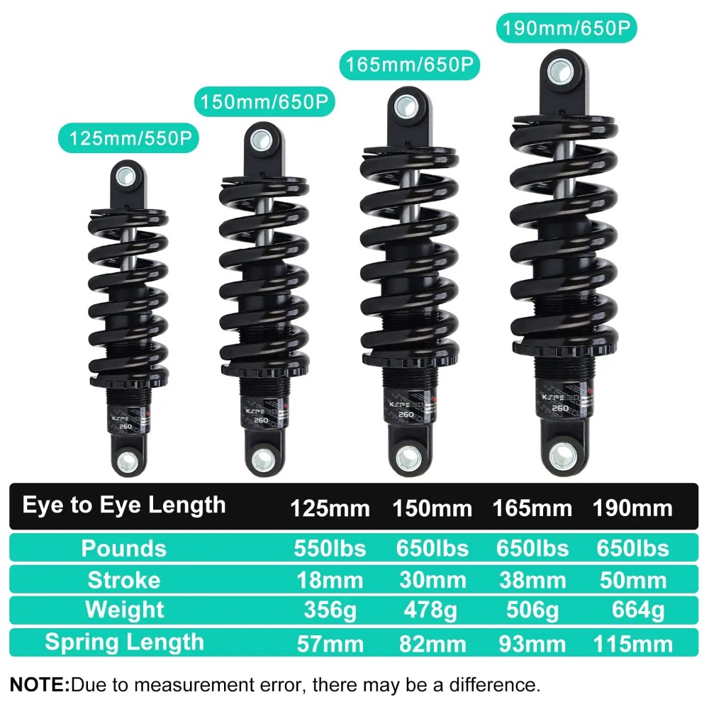 KS-260 Spring Shock Absorber R - Mountain Biking Downhill 评论和价格