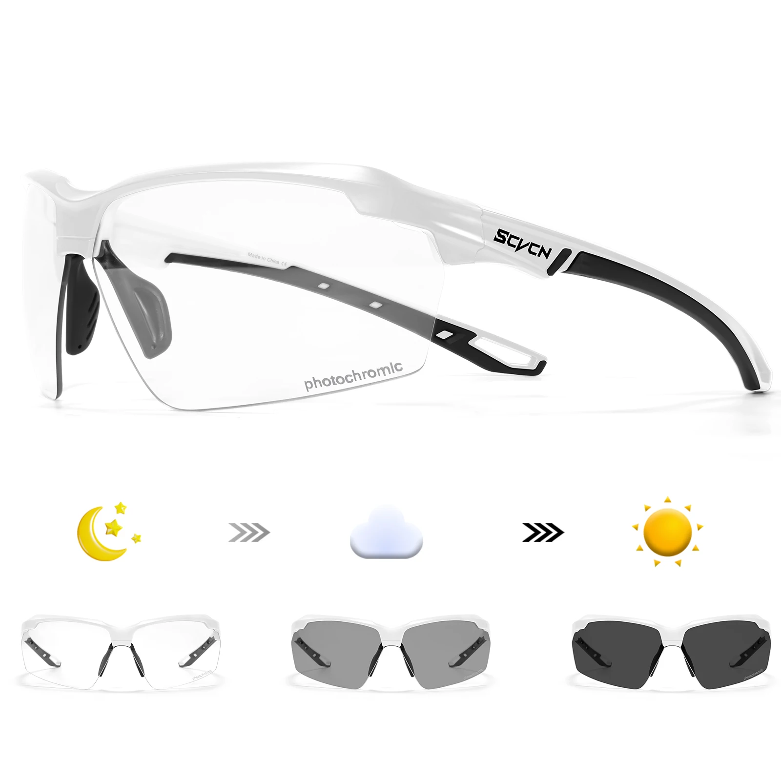SCVCN Photochromic Cycling Sun - Mountain Biking Sunglasses 评论和价格